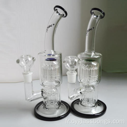 Bongs en verre avec percolateur à 6 et 10 bras